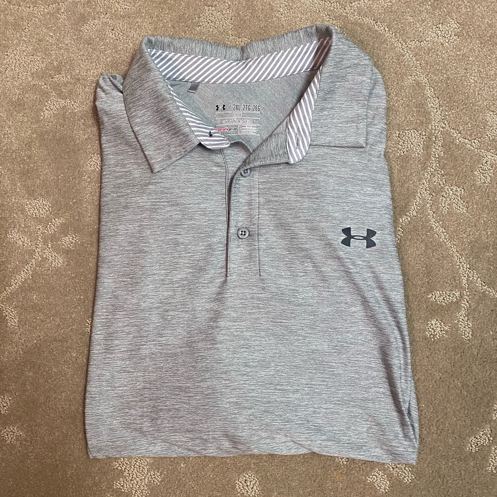 Under Armour Heatgear Loose Grey Polo